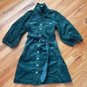 Pilcro Lysette Corduroy Mini Shirtdress